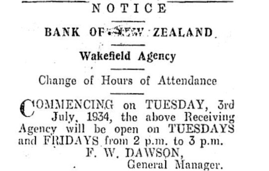 Text snippet from the Nelson Evening Mail.