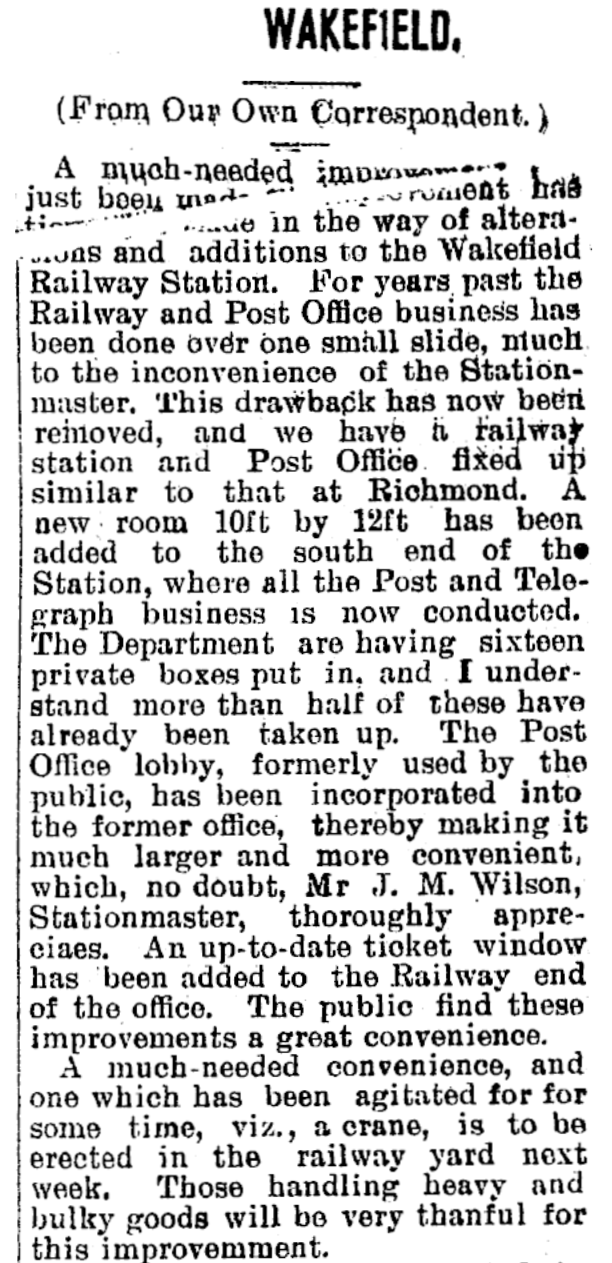 Scanned print of a Wakefield Notice, 1906.