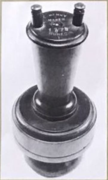 Very early telephone model.